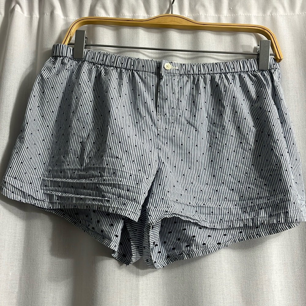 Madewell Polka Dot Stripes Pajama Shorts